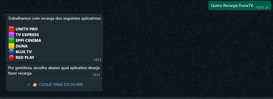 whatsapp duna tv recarga